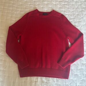 Lands End 100% Baumwolle Red Crewneck Sweater